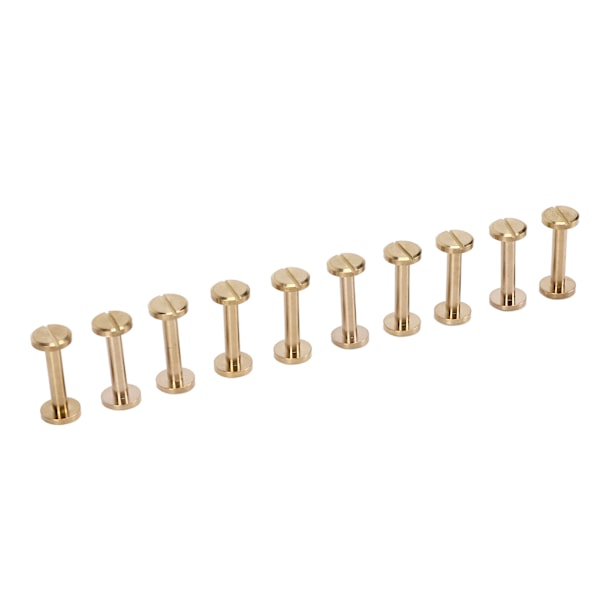 Rustfrie nagler, praktiske og enkle å installere, kleskruer for DIY-belter og veskedekorasjon, 10x4x20mm