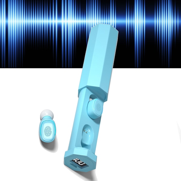 Trådløse Bluetooth-øretelefoner Stabil forbindelse Støjreduktion Håndfri opkald TWS Sports-øretelefoner Sky Blue