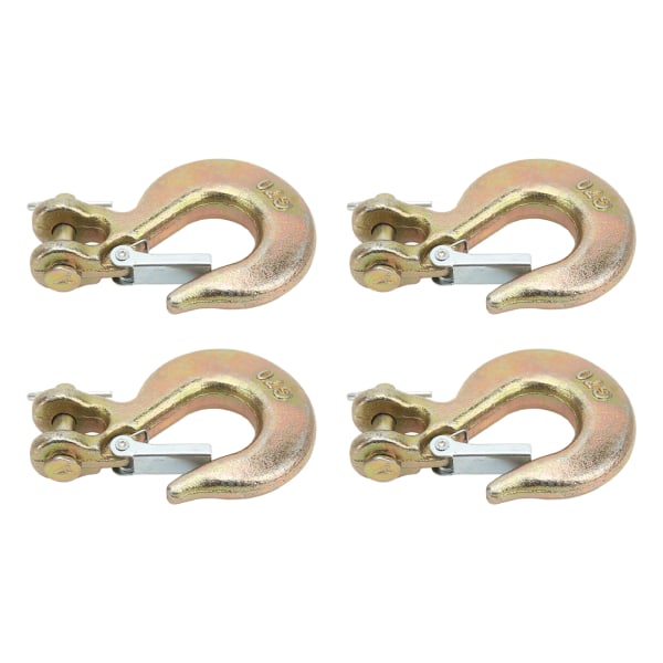 4 stk. Clevis Slip Hook 1/4in 2750lbs Kapacitet Heavy Duty Smedet Stål Grab Hook til Løft