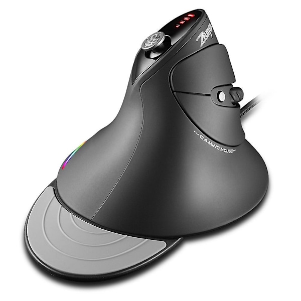 Trådløs Ergonomisk Mus 6 Knapper Vertikal Mus med Avtakbar Håndleddsstøtte, 1000-1600-2400 DPI Justerbar