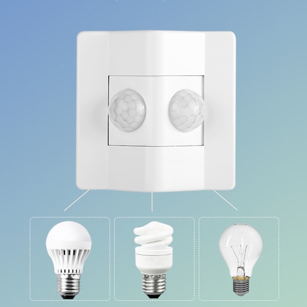 AC90V270V 86 Type Lysfølsom PIR Motion Induktiv Smart Switch