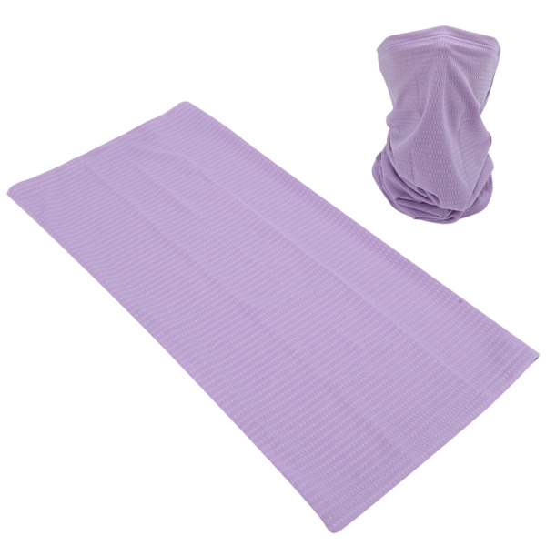 Multifunktionell utomhusskarf, andningsbar UV-skydd, ansiktsmask, pannband i polyester (lila)