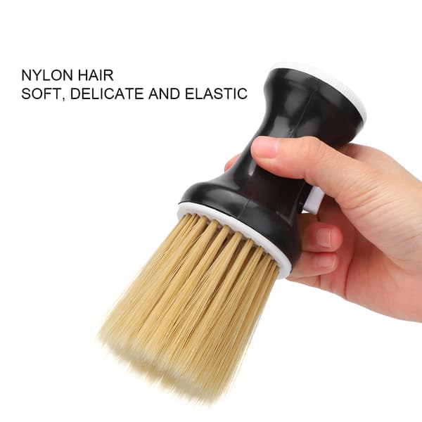 Frisör Styling Dammrengöringsborste - Mjukt Hår, Nackborste, Svart