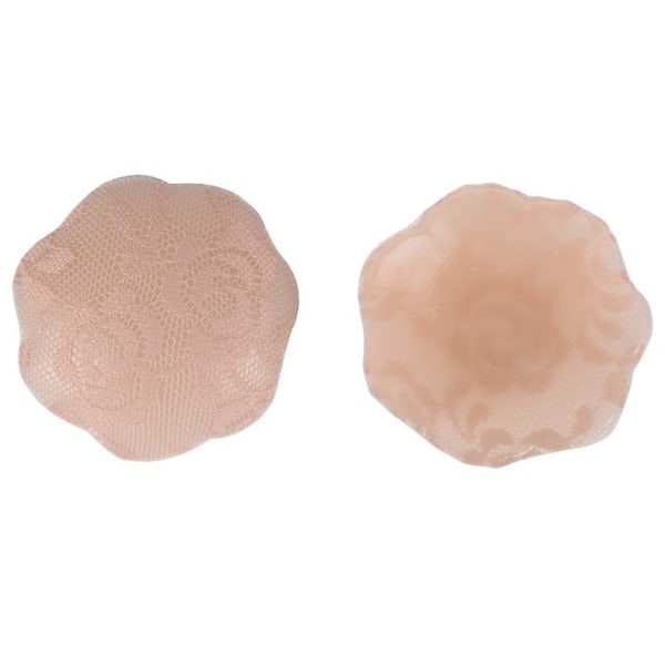 Usynlige nippelbetræk af silikone, genanvendelig selvklæbende bh, 2 par hudfarve