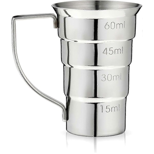 Rostfri Jigger för Cocktailrecept med 15 ml, 30 ml, 45 ml & 60 ml Mått_SZXM