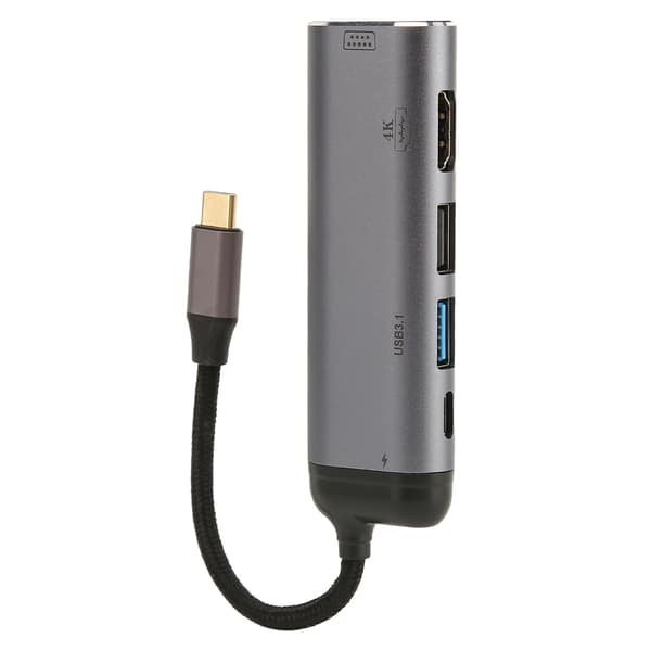 Typ C Dockningsstation Multifunktionell Typ C till PD100W USB3.1 USB2.0 Typ C2.0 4K Typ C Hubb för Bärbara Datorer PC