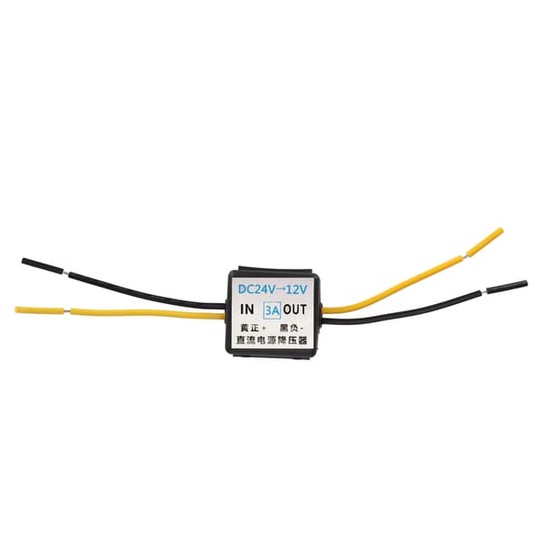 Bilstrømomformer DC 24V til DC 12V Robust ABS-hus 3A 36W Høj sikkerhed Udbredt bilomformer til bil LCD GPS