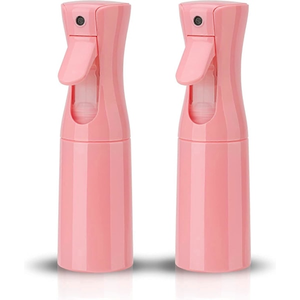 Kontinuerlig Sprayflaska 200 ml (rosa-2-pack), Mister Sprayflaska för Hår, Fin Mist Vattensprayflaska för Salonger, Hårstyling, Växter, Hudvård