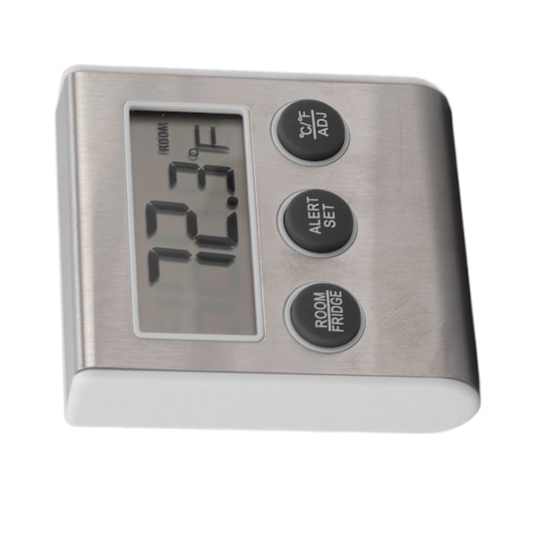 Digital kyltermometer larmminnesfunktion liten frys termometer med magnet för laboratorium vit