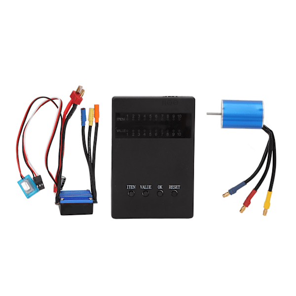 2435 3300KV børsteløs motor 25A børsteløs ESC programmeringskort kombinasjonssett for 1/16 1/18 fjernkontrollbil