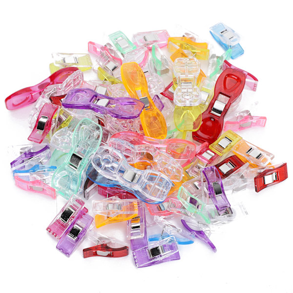 70 st Hemming Clips Tyg Hantverk Blandad Färg Plast PatchWork Positionering Sy Clip