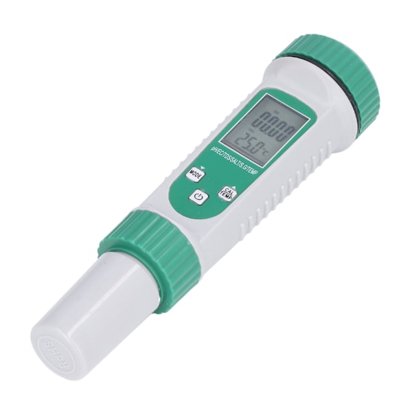 6 i 1 Vattenkvalitetstestare PH EC TDS SALT S.G Temperatur LCD-skärm Vit bakgrundsbelysning Hög noggrannhet