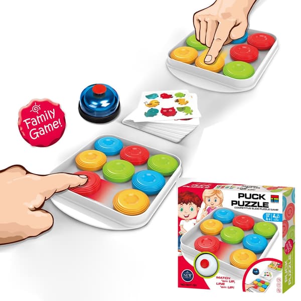 Intelligent Puck Puzzle Plast Multiplayer Interaktivt Brætspil Farvematchende Puslespil