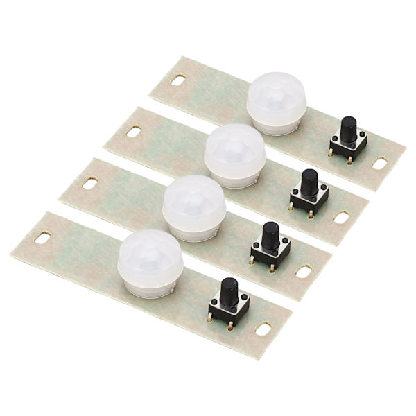 4 stk. solcellelampe printkort infrarød kropsinduktionscontroller modul 3,7V elektronisk komponent