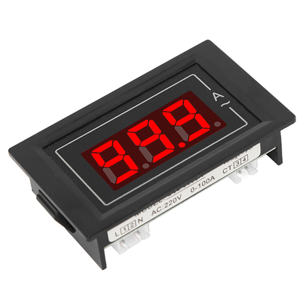 Elektrisk strøm måler 1 fase 2 ledning strøm tester monitor amperemeter AC 220V 0‑100A