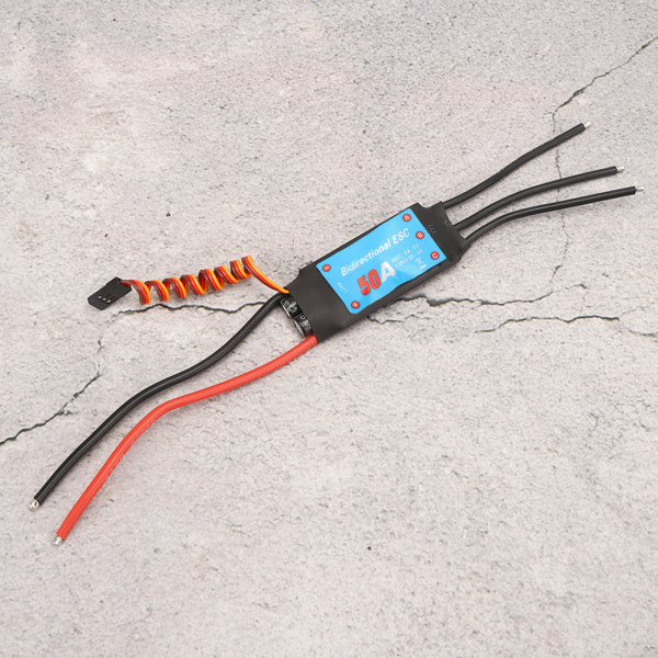 Tvåvägs borstlös ESC elektronisk hastighetsregulator för RC-bil fartyg undervattens propeller (50A ) 50A