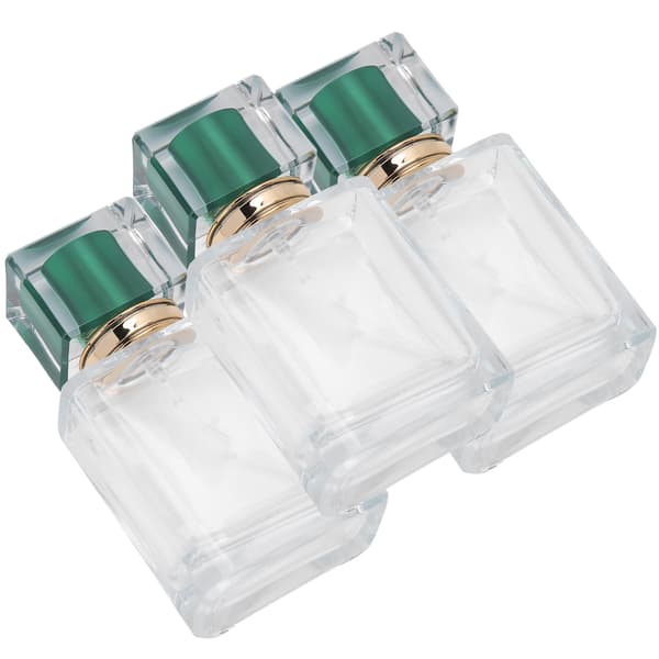 50 ml Glas Parfymflaska Påfyllningsbar Parfym Atomizer Dispenser Flytande Sminkbehållare Grön