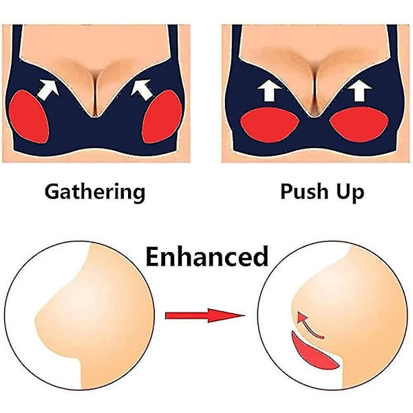 Silikonbröstförstärkare för push-up-effekt