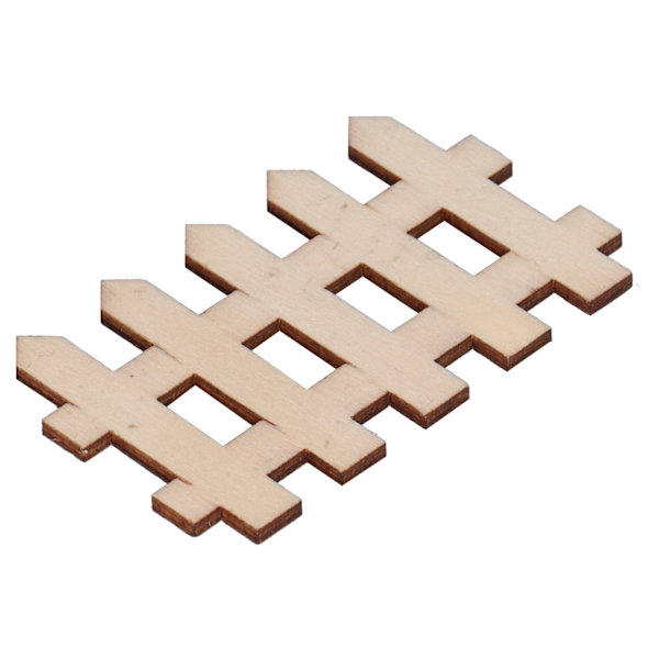 100 stk tre gjerde søte livlige trehåndverk DIY mini ornament for miniatyrlandskap