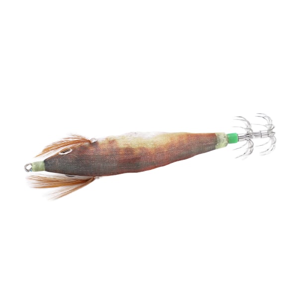 Fiske blekksprut Jigs Agn Blekksprut Jig Krok Hardt fiskeslokk med lysende effekt for havbåtfiske i elvedammen Brun