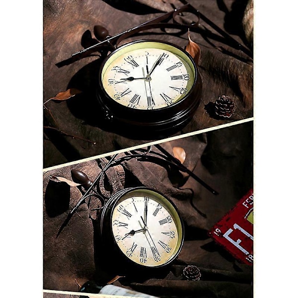 2 Set Svart Quartz Klockrörelser Mekanism Quartz Klockmotor & Visare Tyst Svep Vägklocka Korsstygn Batteridriven Vägklocka Rörelsesats B