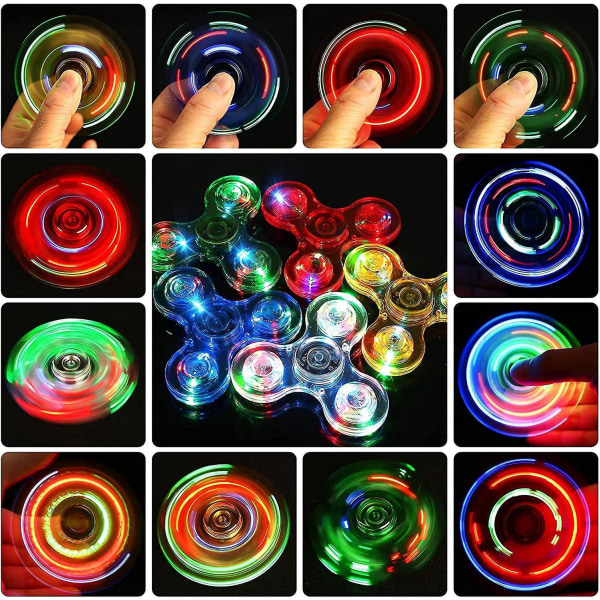 Fidget-legetøj med LED-lys - perfekt afstressende og angstdæmpende gave til børn og voksne