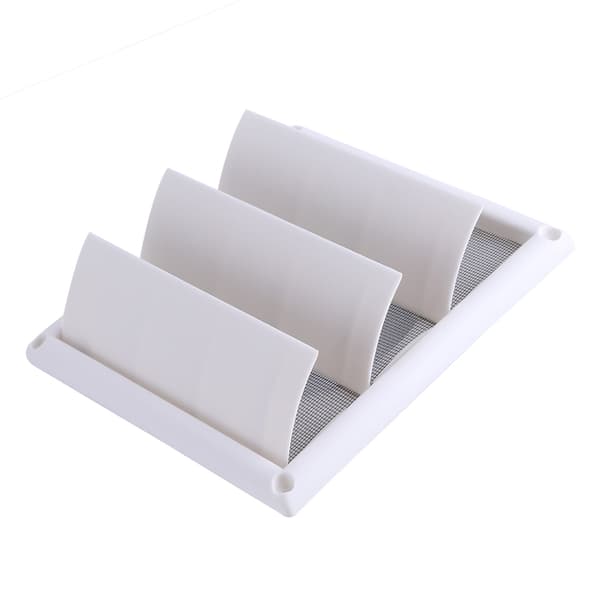 1 PC Plastik Ventilationsrist Dæksel 3 Klapper Vægkanal Ventilationsrist Med Net Ny 20*20cm