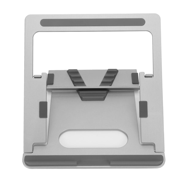 Laptopstativ i aluminiumlegering, hopfällbar, höjdjusterbar, ihålig värmeavledning, bärbar datorstativ, silvergrå, för 11-15,6 tum