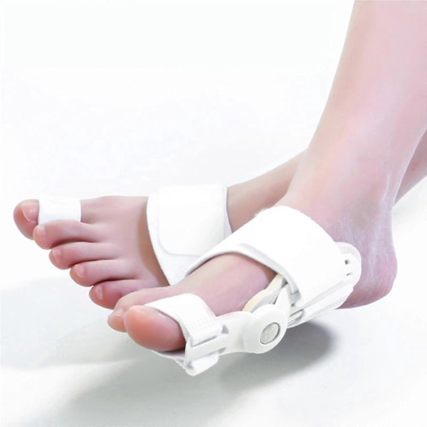 2 stk. Skredderknute Korrigerer, Knystskinne, Fot Smertelindring Hallux Tå Valgus Korrigerer Justerbar -CNHA Hvit