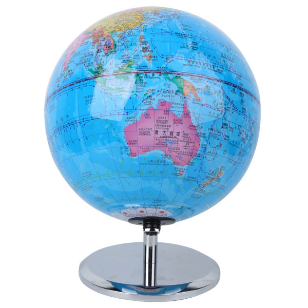 20cm Globe Opetustarvikkeet Pöytäsisustus Opetuslelu LED-valolla20 tähtikuvioita kevyellä ja metallipohjalla