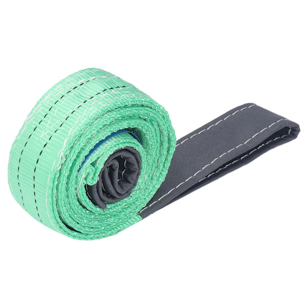 2T Flad Løftetov med Dobbelt Øje Spænde Polyester Webbing Løfteslynge til Industriel Kran 2 Meter