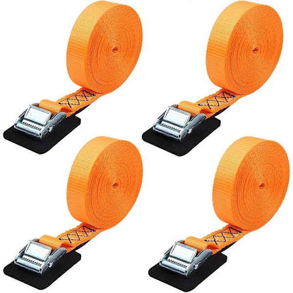(4 kpl) Tukevat 2,5 cm * 6,1 m sidontaliinat kuormaliinat pehmustetulla nokkalukolla 450 kg kapasiteetti