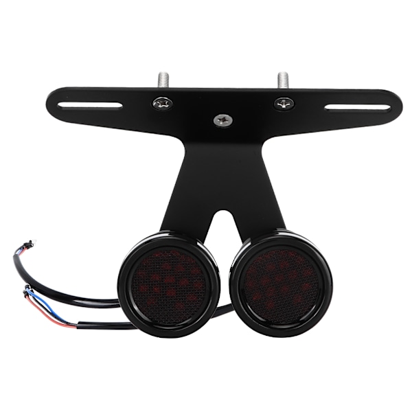 Universal Motorcykel Modifikation Sort 2 Hoved LED Brems Baglygte Hale Signal Lys Lampe