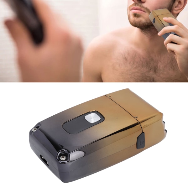 Trippelblads foliebarbermaskin Multifunksjons trådløs elektrisk barberhøvel Vanntett oppladbar med LCD-skjerm for menn