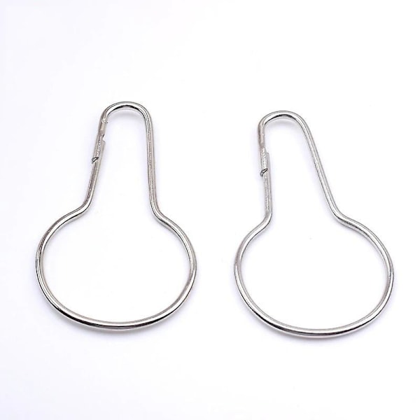 Rustfrie Metall Dusjgardinringer - 100 stk