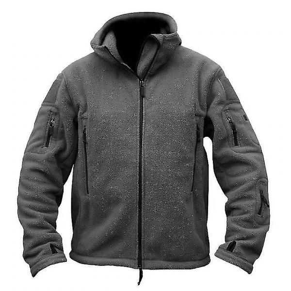 Combat Military Taktinen Fleece-takki Ulkoilmaurheiluun ja Vaellukseen - Harmaa XXL
