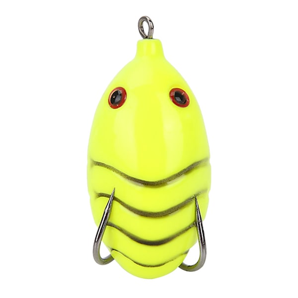 Kunstig livagtig fiskeagn silicone frø form bløde agn tackle tilbehør (gul)