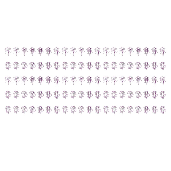 100 stk Rose Paper Clips Lilla Blomsterstil Bærbar Galvanisert Metall Søte Paper Clips for Kontor Skole Hjem