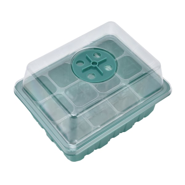 Plantbricka för plantor 12 celler Mini växtbrickor med fuktighetsventilerade kupoler för mikrogrenar