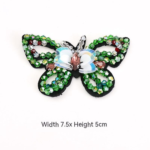 2 stk Krystall Rhinestone Applikasjoner DIY Håndverk Dekorasjon Lappe for Tepper