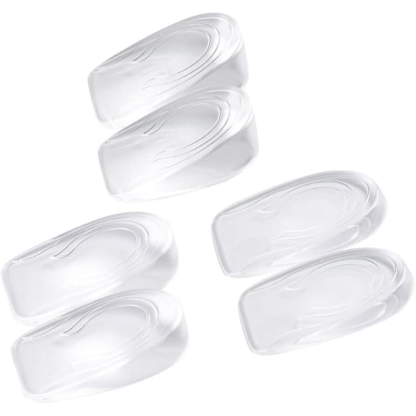 3 par silikon gel hälkuddar för innersula (1cm+2cm+3cm)