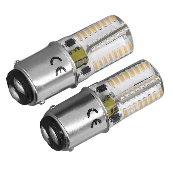 BA15D LED-lampa 64 LED-lampor 4W 360Lm Hög ljusstyrka Plug and Play BA15D-lampa AC DC 12V för Driveway Deck Patio RVs Vitt ljus