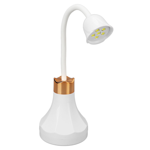 UV-gel neglelampe 18W oppladbar vinkeljusterbar LED USB langvarig UV neglekunstlys med 6 lampebrikker