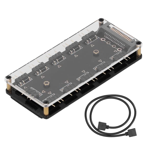 FREEZEMOD RBW Hub Splitter 10-vejs understøttelse 5V lampe med blæser computer vandkøling tilbehør