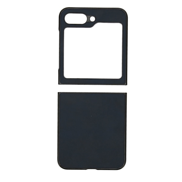 Foldbar skærm telefon beskyttende læder etui anti-scratch drop proof mobiltelefon etui til Galaxy Z Flip 5 to farver blå kohud korn