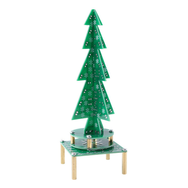 Elektronisk juletre fargerik LED automatisk roterende musikk tre montering sett DIY undervisningssett