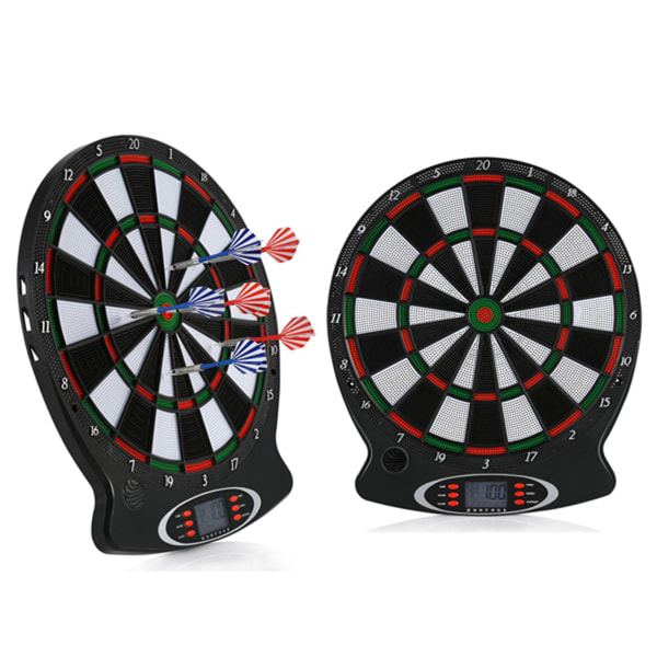 1 stk. Professionel elektronisk hængende darttavle LCD scoring indikator dart spil med 6 stk. pile