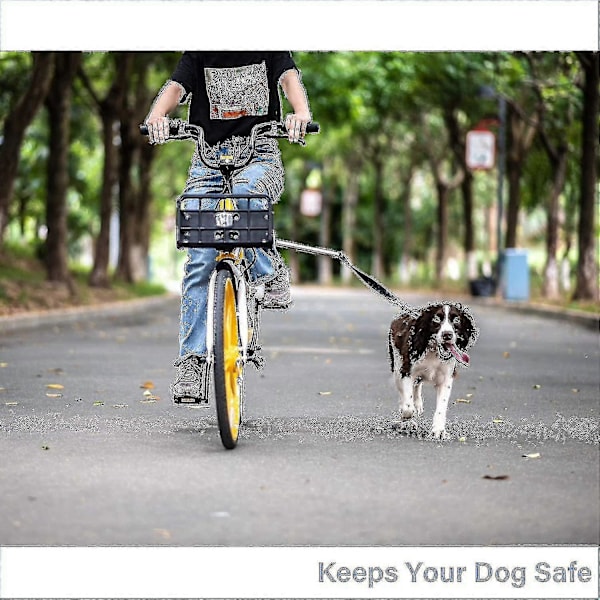 Rullebar cykelhundesnor Håndfri cykelsnor til kæledyrshundesikkerhed Hundecykelsnor -DGJR
