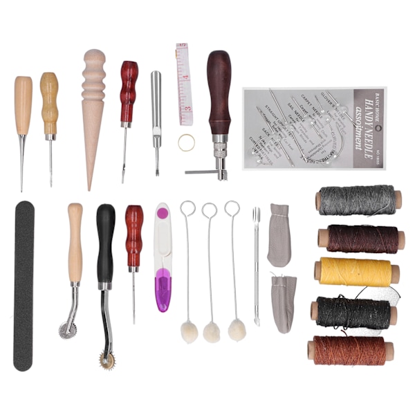 31-osainen nahkatyökalusarja DIY-nahkatyökalut Käsinompelutyökalusarja Ompeutarvikkeet