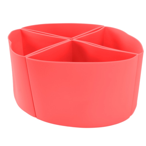 Slow Cooker Divider Liner 4 i 1 Silikon Gjenbrukbar Lekkasjesikker Koke Liner for 6 Quart Pot Rød
